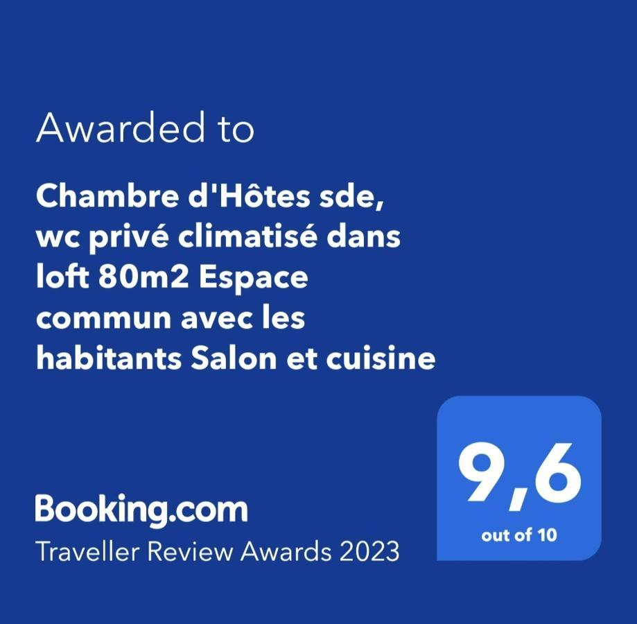 툴롱 Chambre D'Hotes Sde, Wc Prive Climatise Dans Loft 80M2 Espace Commun Avec Les Habitants Salon Et Cuisine 아파트 외부 사진